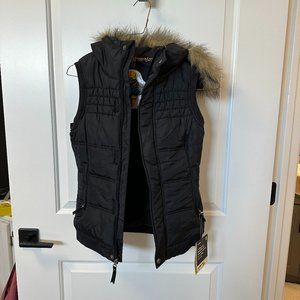 NWT Women's Black Burton Sly Puffy Vest Size XS